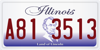 IL license plate A813513