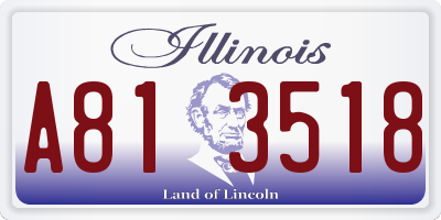 IL license plate A813518