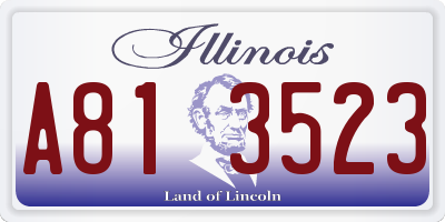 IL license plate A813523