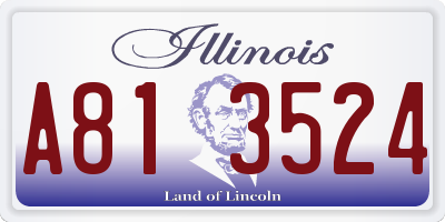 IL license plate A813524
