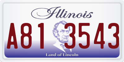 IL license plate A813543