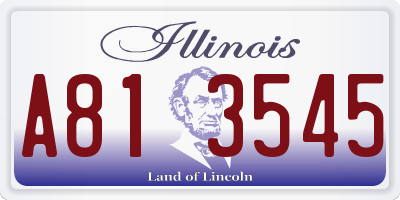 IL license plate A813545