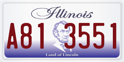 IL license plate A813551