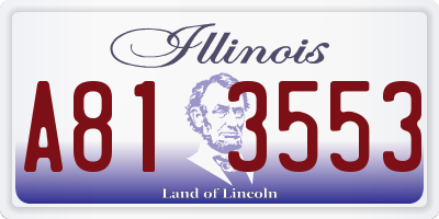 IL license plate A813553