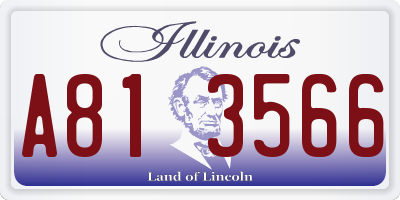 IL license plate A813566