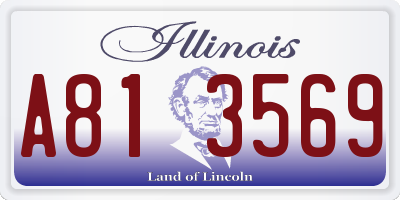 IL license plate A813569