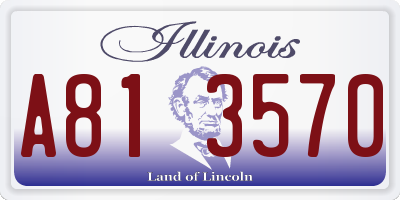 IL license plate A813570