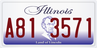 IL license plate A813571