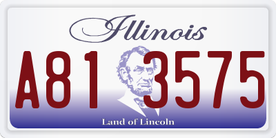 IL license plate A813575