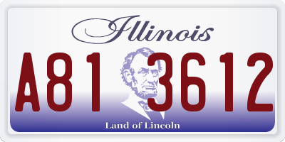 IL license plate A813612
