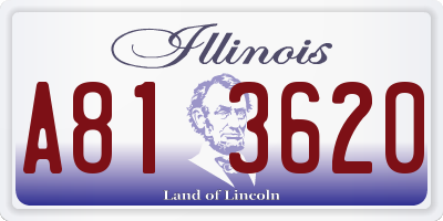 IL license plate A813620