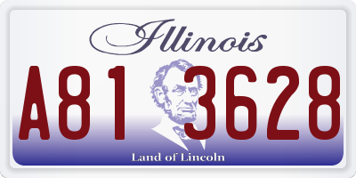IL license plate A813628
