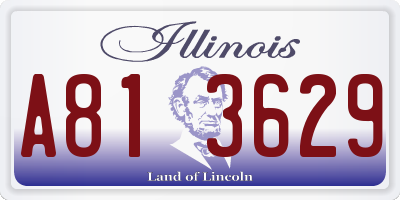 IL license plate A813629