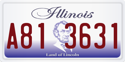 IL license plate A813631