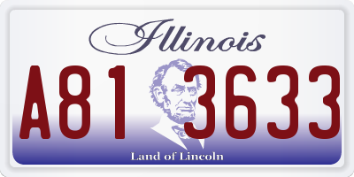 IL license plate A813633