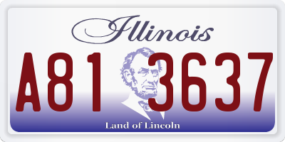 IL license plate A813637