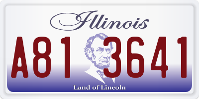 IL license plate A813641