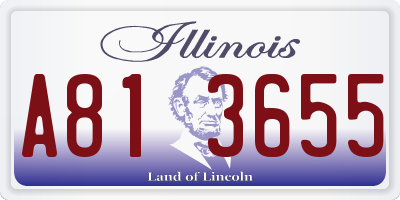 IL license plate A813655