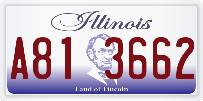 IL license plate A813662