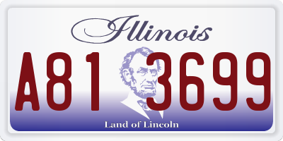IL license plate A813699