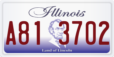 IL license plate A813702