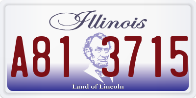 IL license plate A813715