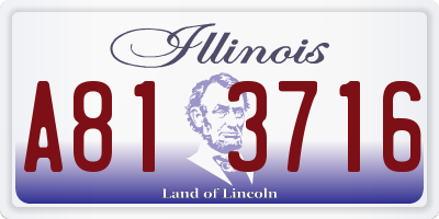 IL license plate A813716