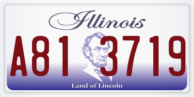 IL license plate A813719