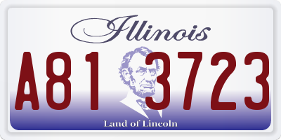 IL license plate A813723