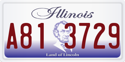 IL license plate A813729
