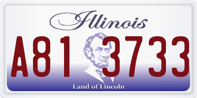 IL license plate A813733