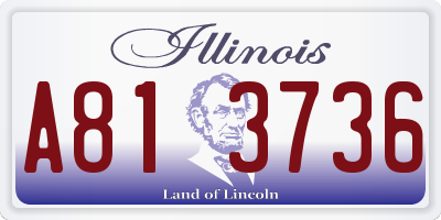 IL license plate A813736
