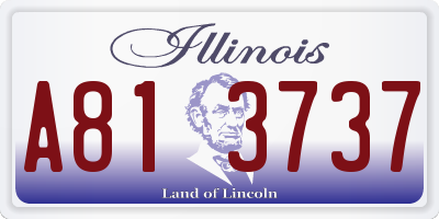 IL license plate A813737