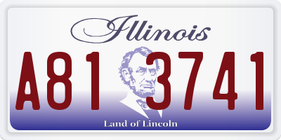 IL license plate A813741
