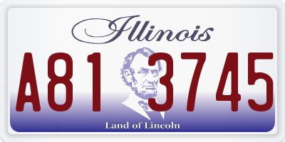 IL license plate A813745