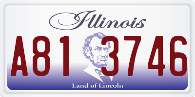 IL license plate A813746