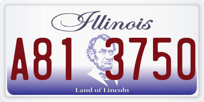 IL license plate A813750