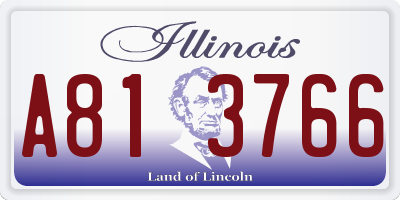 IL license plate A813766