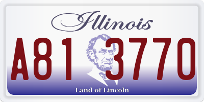 IL license plate A813770