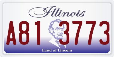 IL license plate A813773