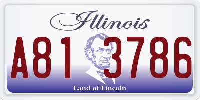 IL license plate A813786