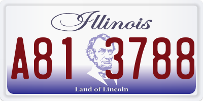 IL license plate A813788