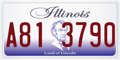 IL license plate A813790