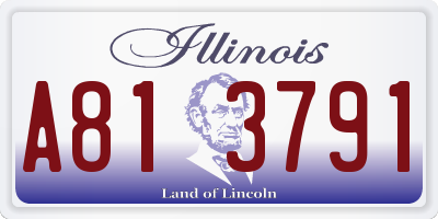 IL license plate A813791
