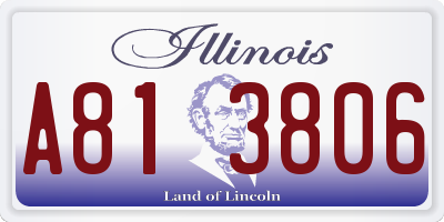 IL license plate A813806