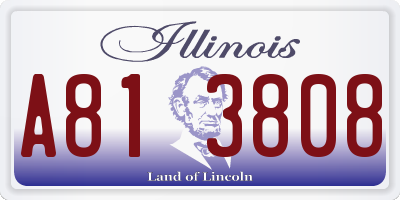 IL license plate A813808