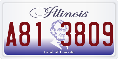 IL license plate A813809