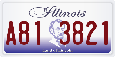 IL license plate A813821