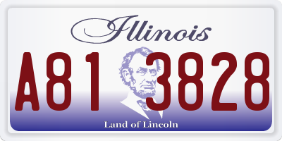 IL license plate A813828