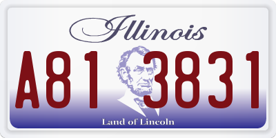 IL license plate A813831